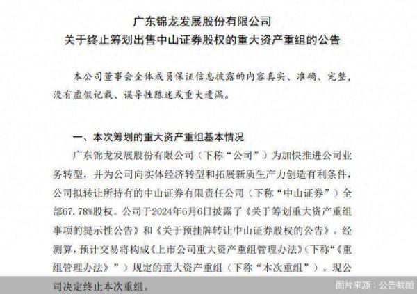 配资评测网 预挂牌仅半个月就终止！锦龙股份为何不卖中山证券股权了
